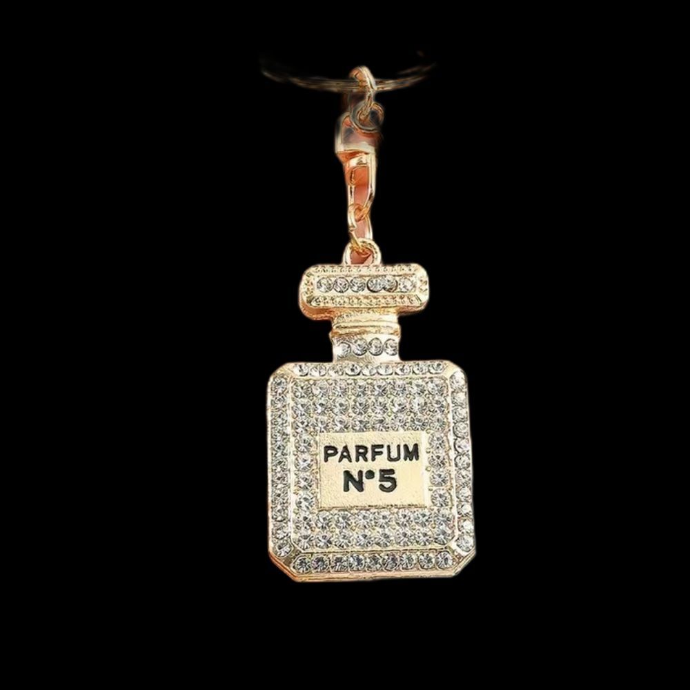 BAG CHARM Perfume Clear Crystal Rhinestones